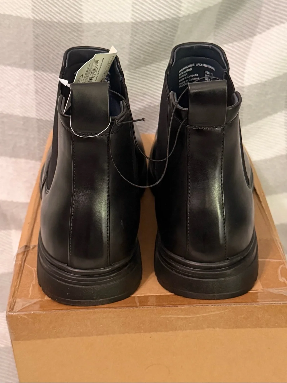 No Boundaries Men's Easy On & Off Garda Chelsea Boots In Black Size 13 NEW